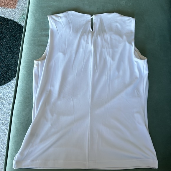 Calvin Klein white work blouse size 4P - Picture 3 of 7